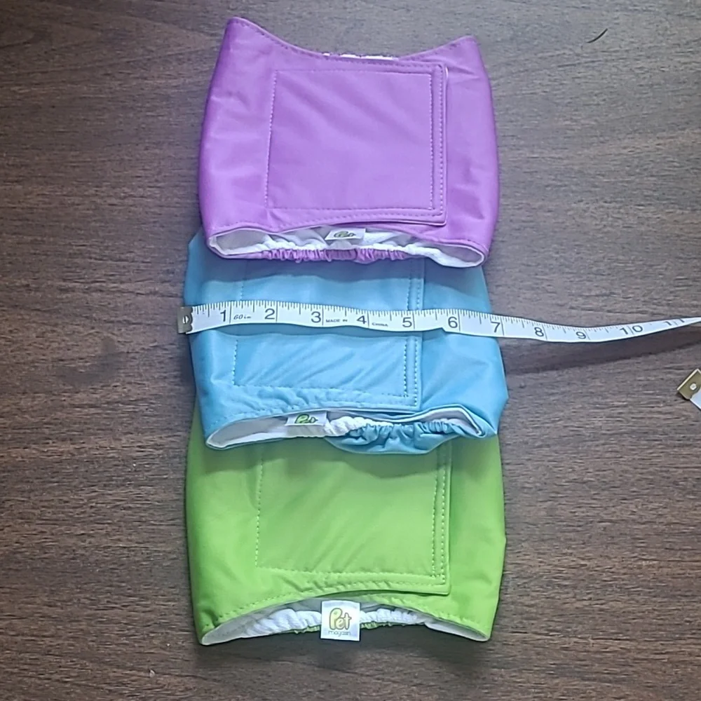 Dog belly bands set of 3 - adjustable